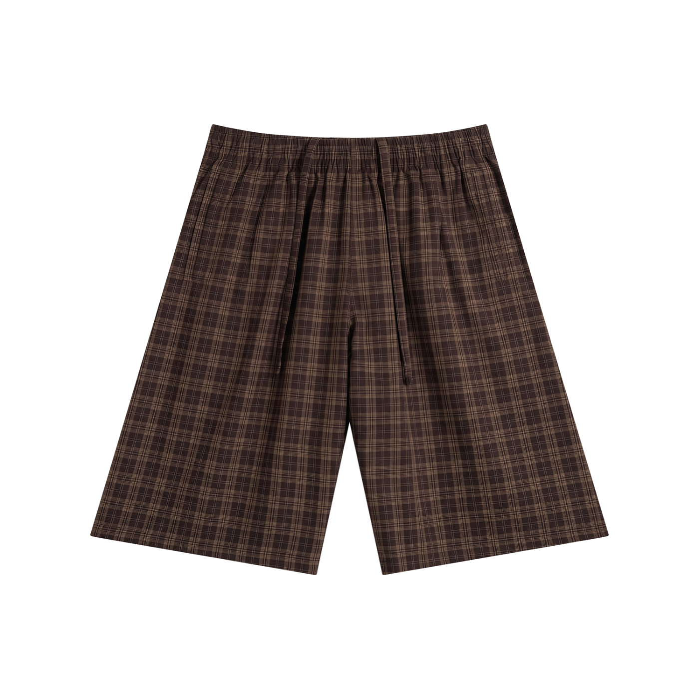 Unisex Plaid Wide Leg Shorts