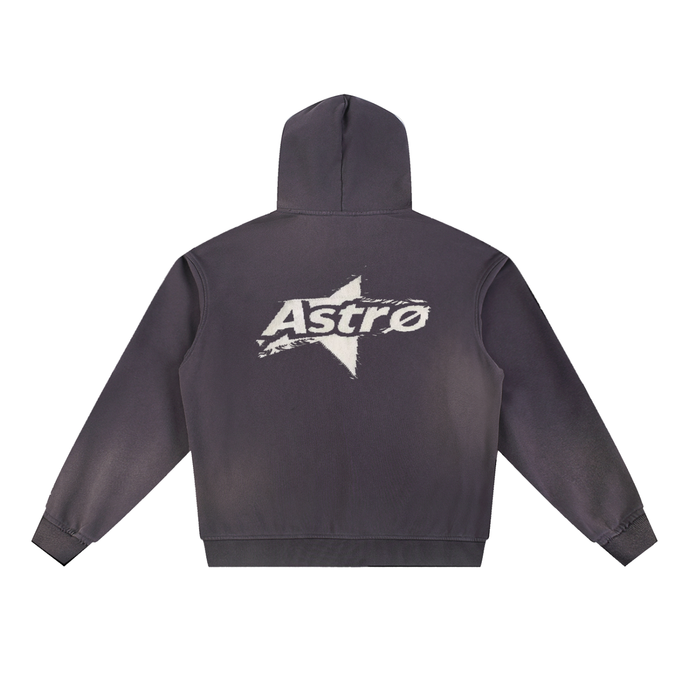 Sun Fade Frayed Fleece Hoodie