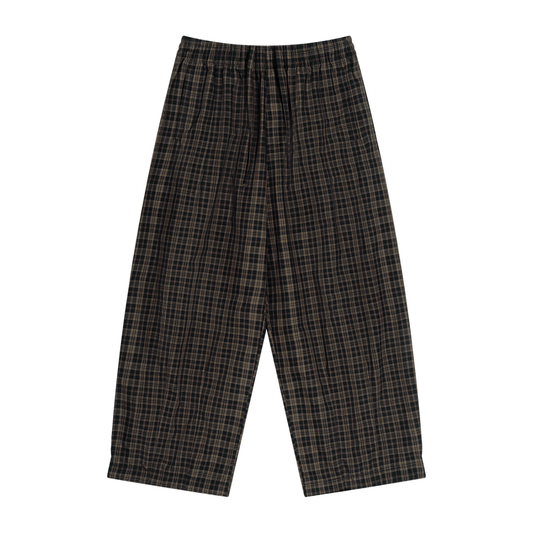 Unisex Plaid Wide Leg Pants