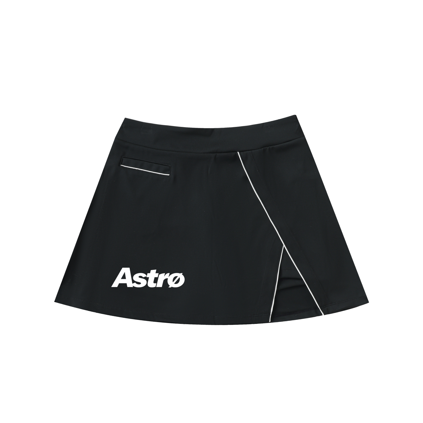 High-Waist Pocketed A-Line Skirt