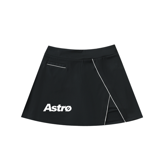 High-Waist Pocketed A-Line Skirt