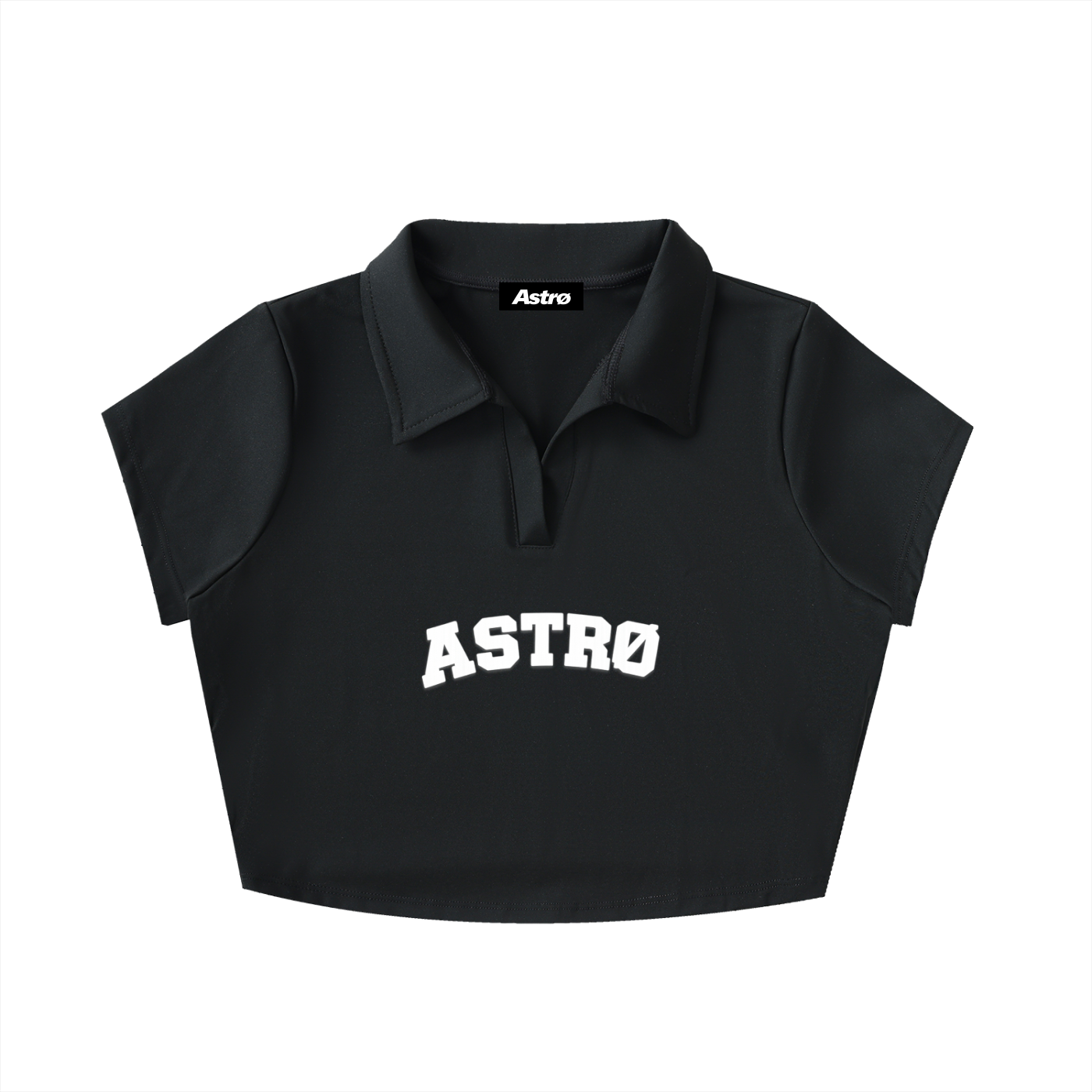 V-Neck Lapel Crop Top