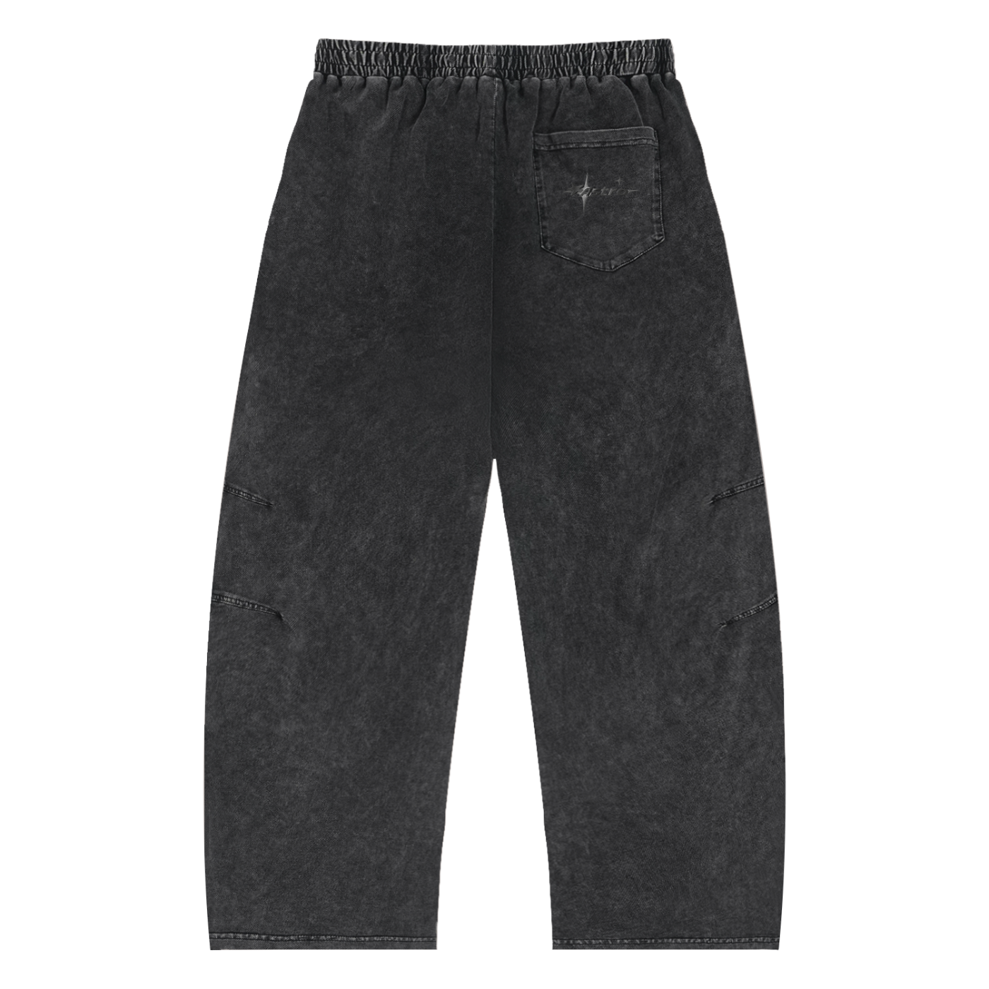 Snow Wash Drawstring Cotton Pants