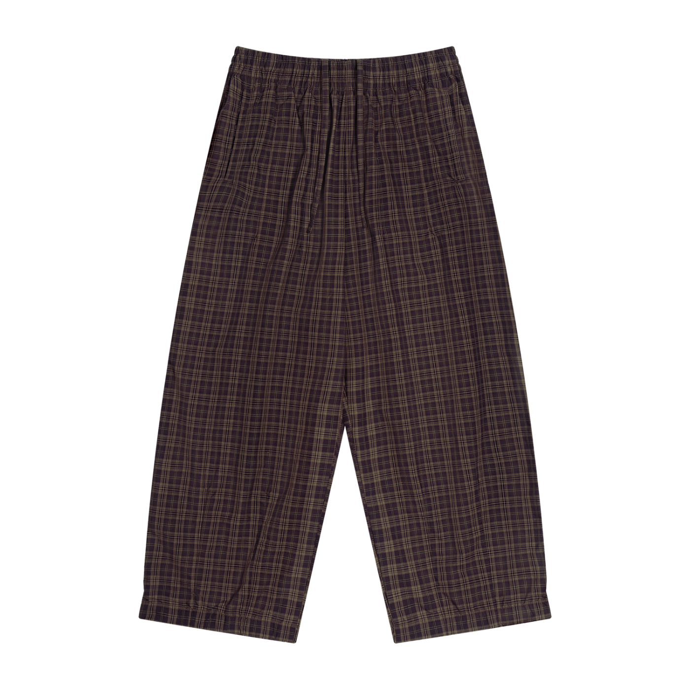 Unisex Plaid Wide Leg Pants
