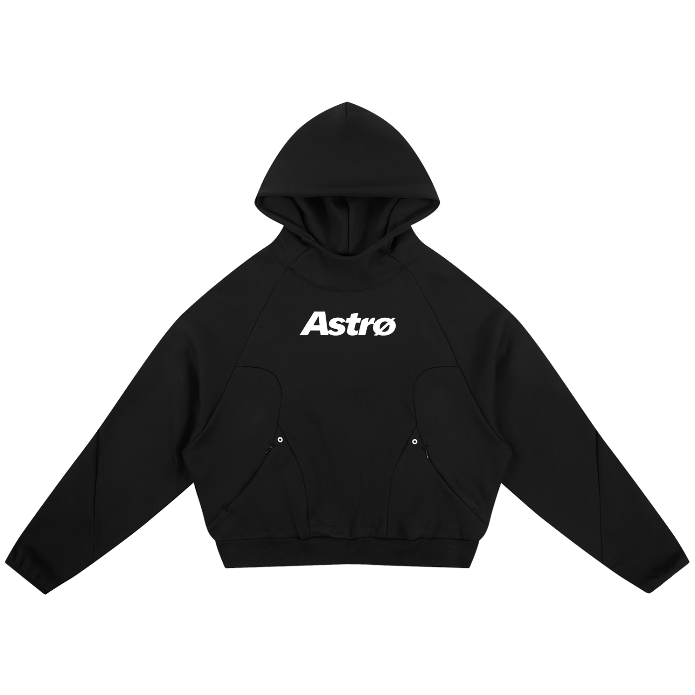 Curved Panel Raglan Hoodie