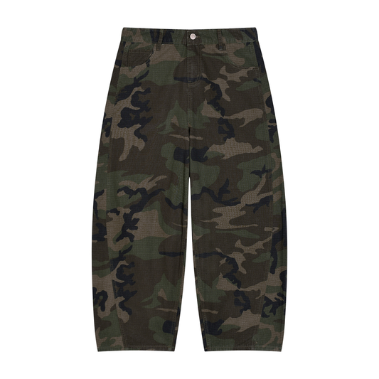 Men’s Camo Barrel Leg Cargo Pants