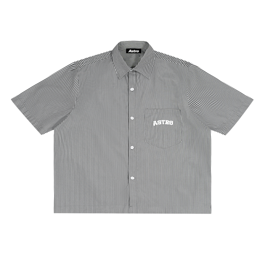 Oversized Vertical Stripe Boxy Shirt