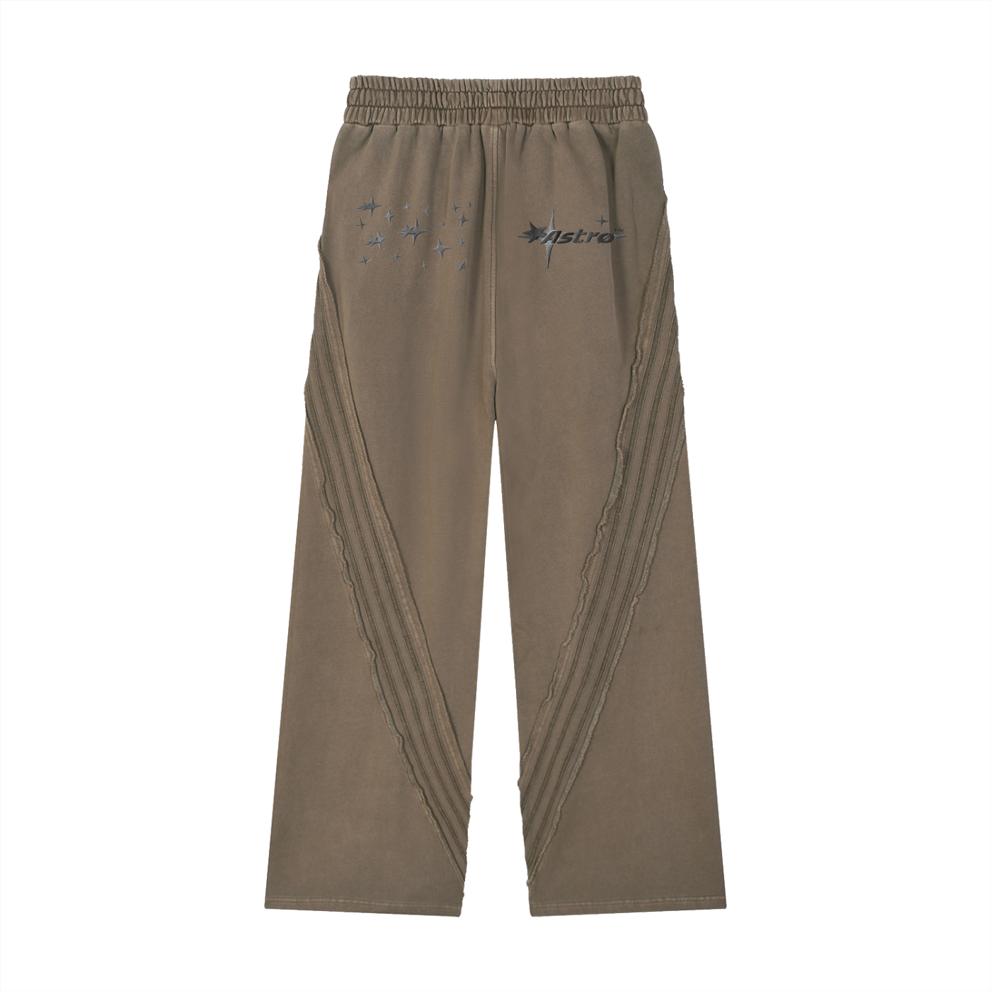 Snow Washed Tape Raw Edge Sweatpants
