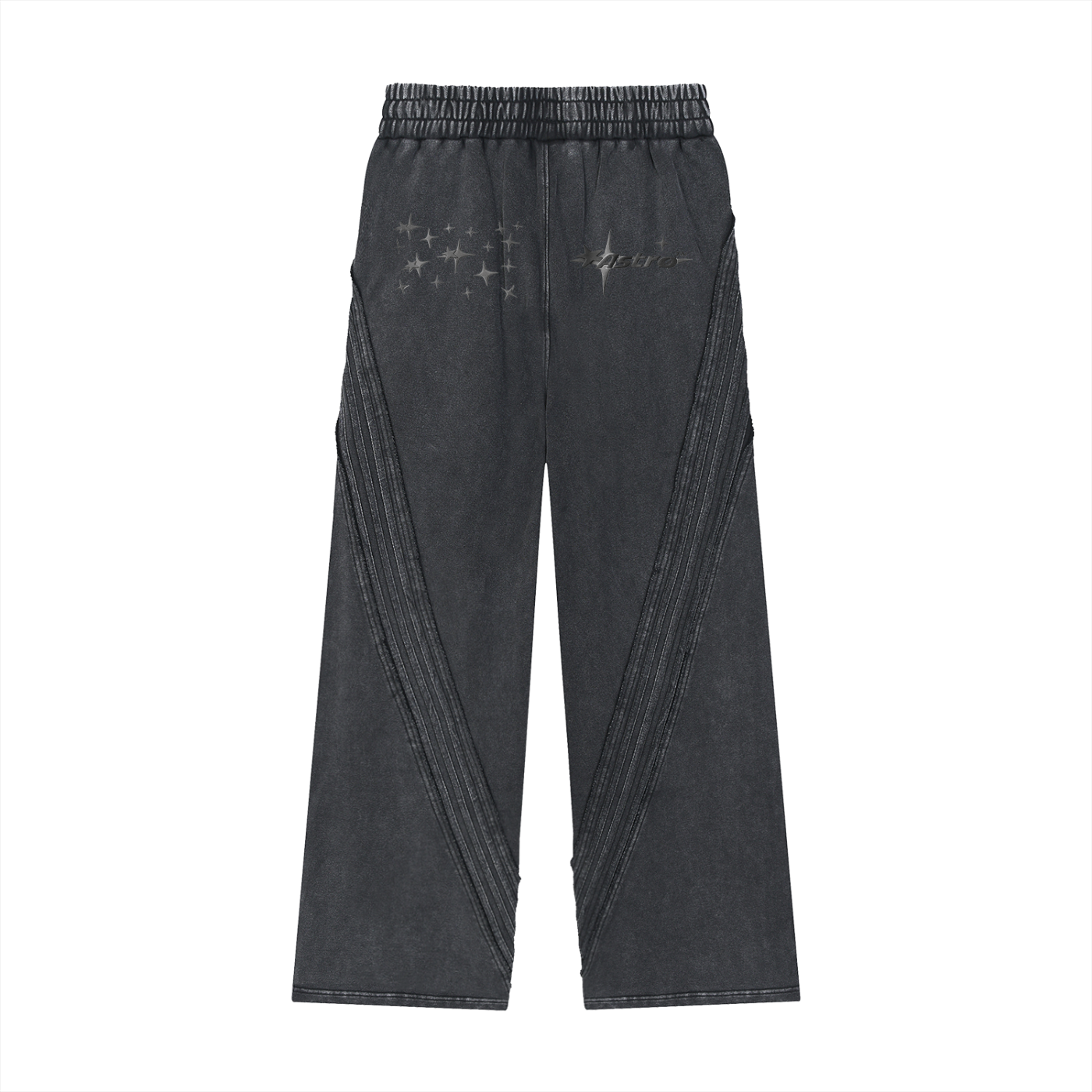 Snow Washed Tape Raw Edge Sweatpants