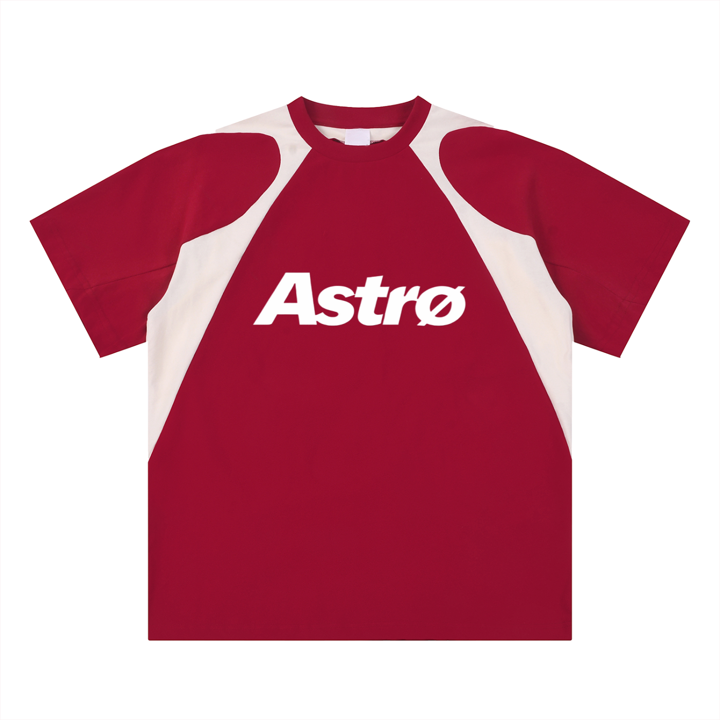 Contrast Panel Cotton T-Shirt