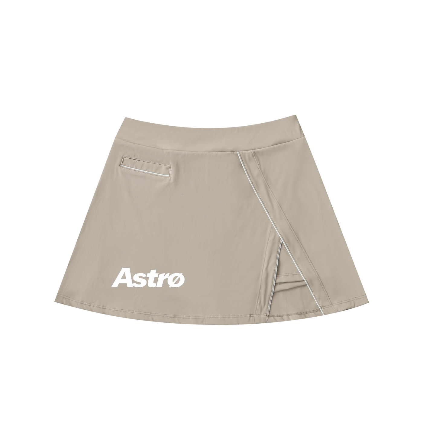 High-Waist Pocketed A-Line Skirt