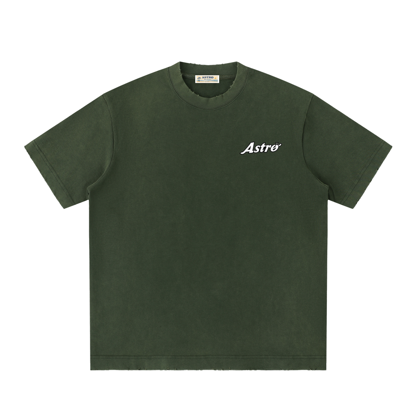 Heavyweight Vintage Washed Frayed T-Shirt