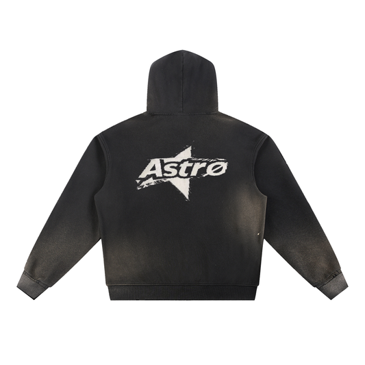 Sun Fade Frayed Fleece Hoodie