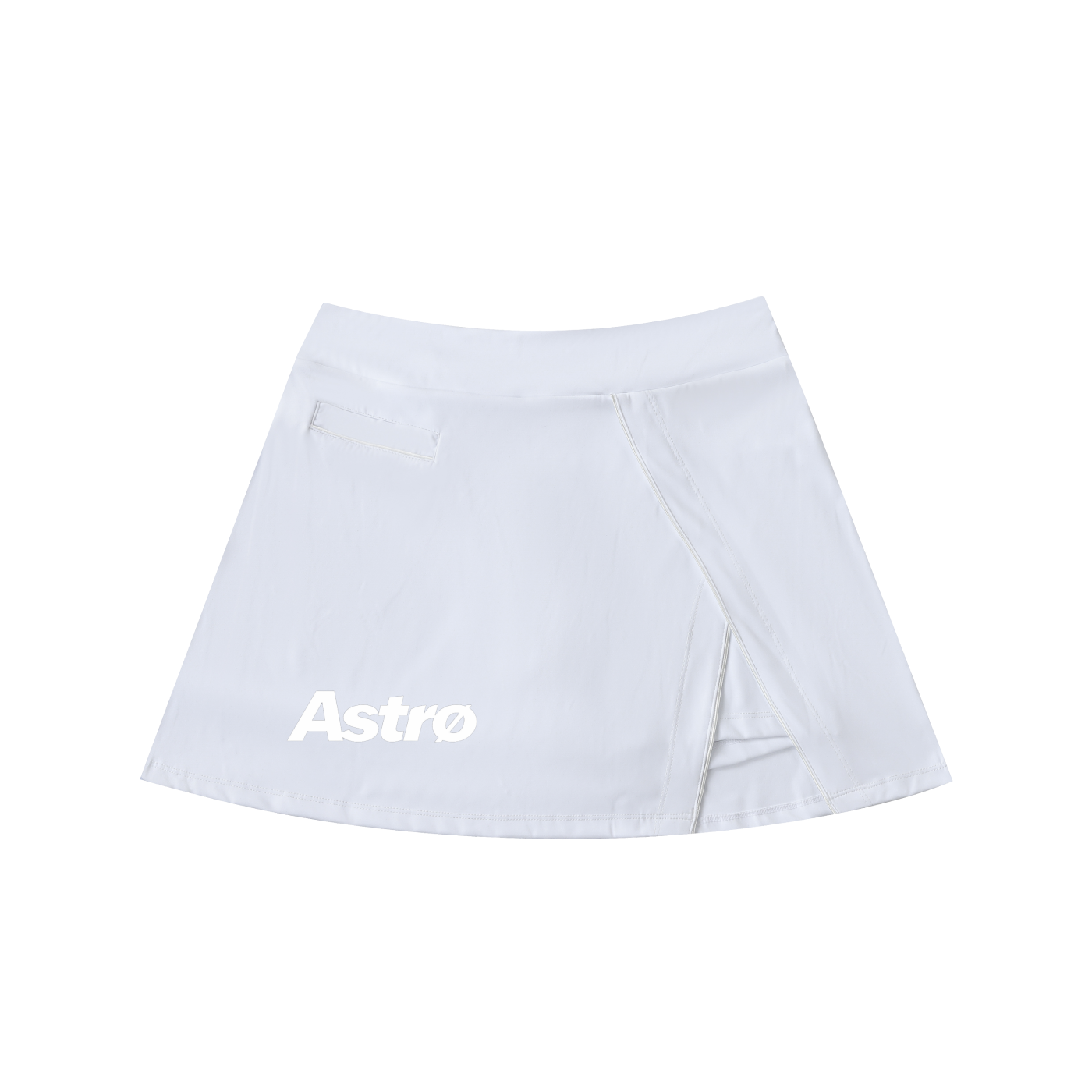 High-Waist Pocketed A-Line Skirt