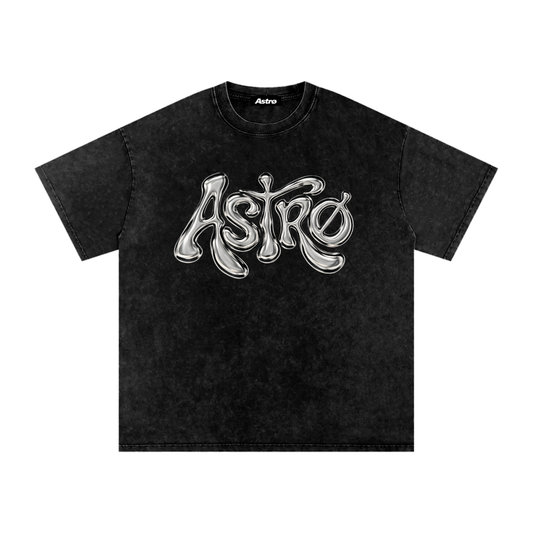 Snow Washed Oversized Cotton T-Shirt
