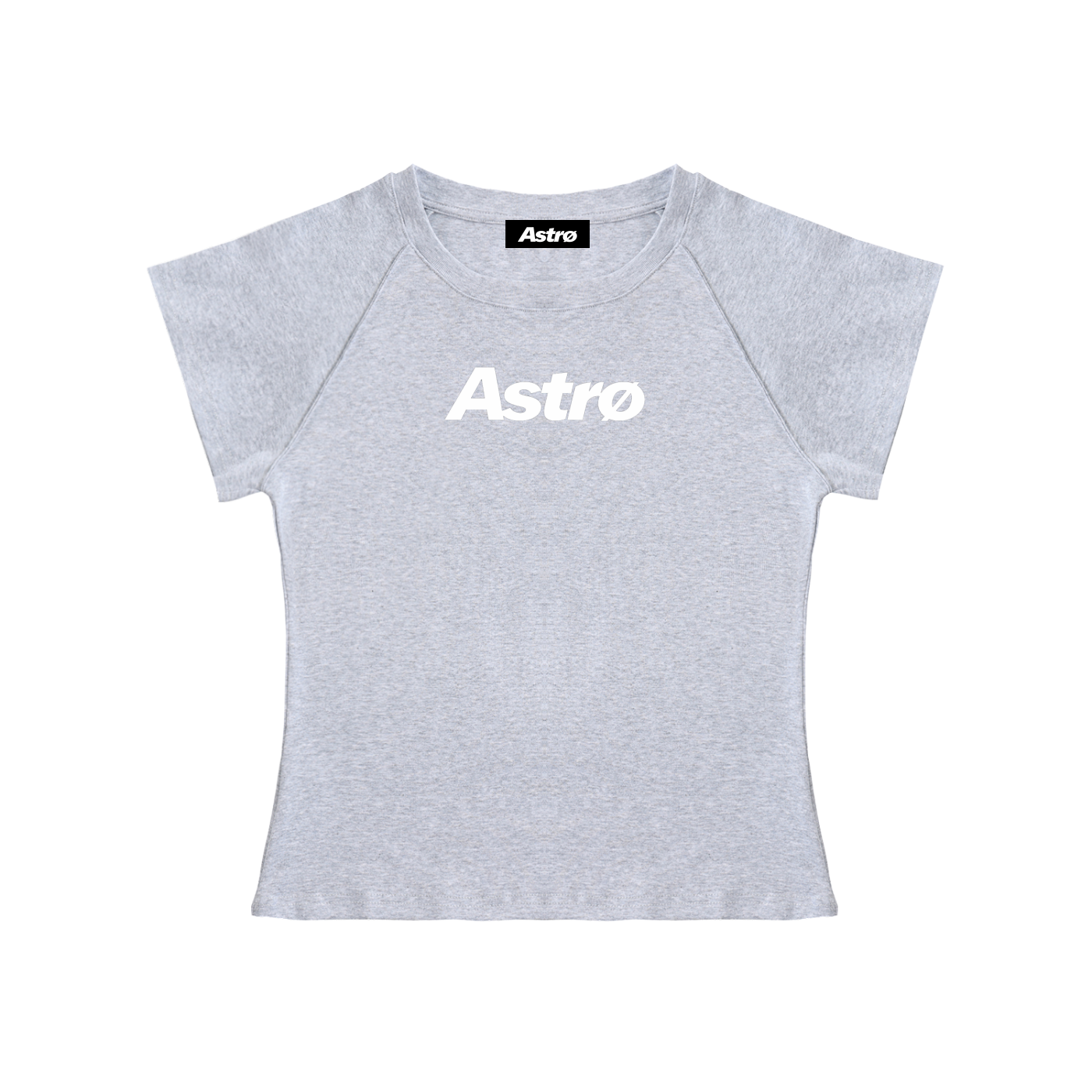 Solid Color Raglan Sleeve Crop Top