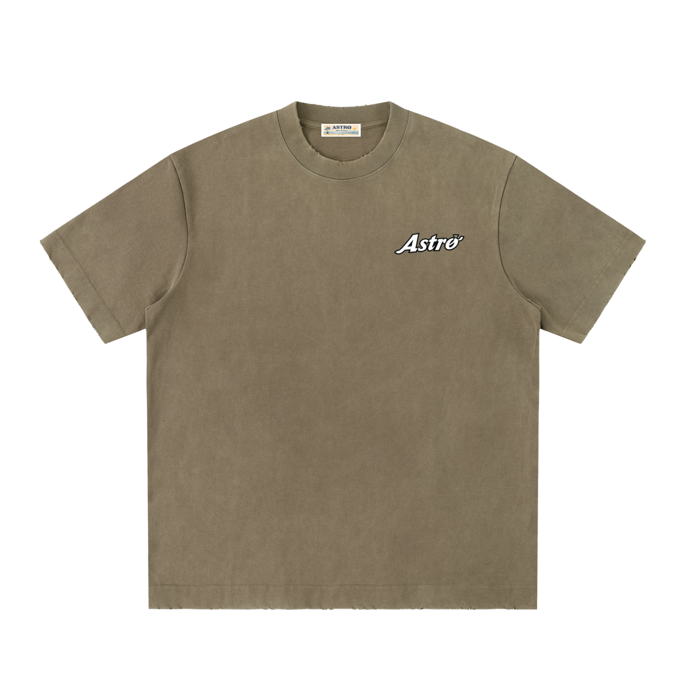 Heavyweight Vintage Washed Frayed T-Shirt
