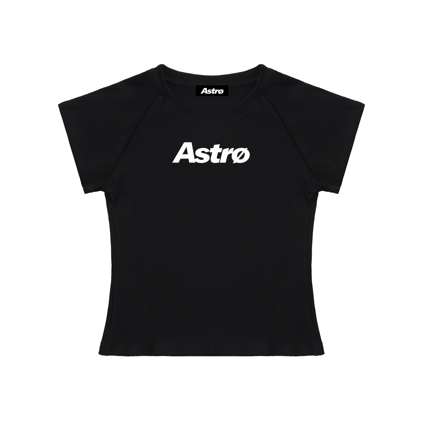 Solid Color Raglan Sleeve Crop Top
