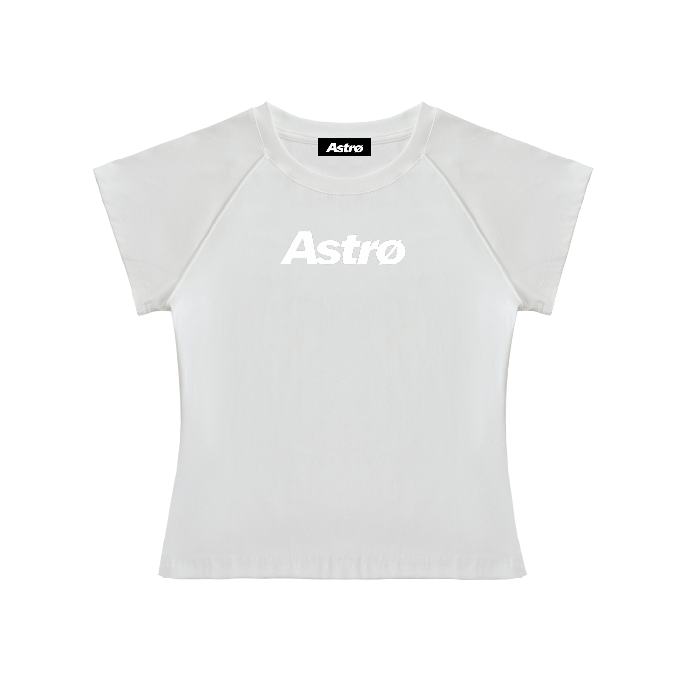 Solid Color Raglan Sleeve Crop Top