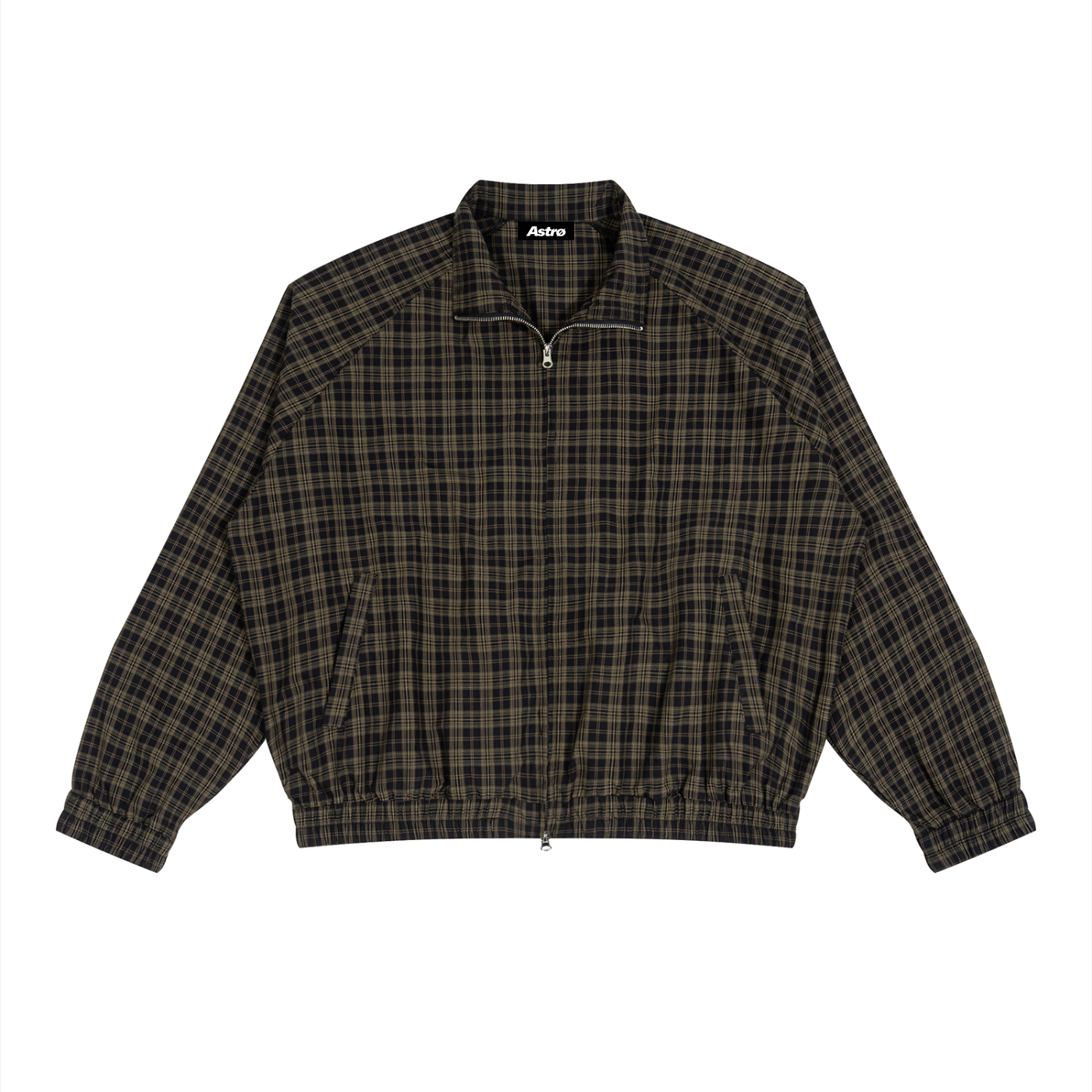 Unisex Plaid Full-Zip Track Jacket