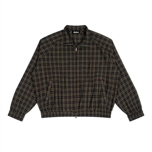 Unisex Plaid Full-Zip Track Jacket