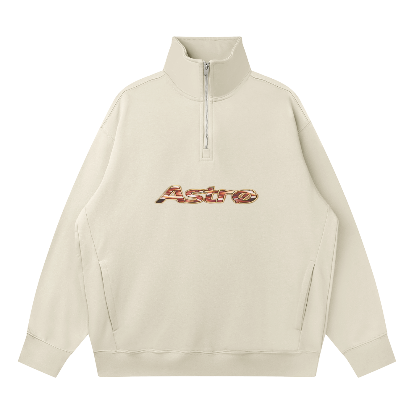 Quarter-Zip Drop Shoulder Sweatshirt