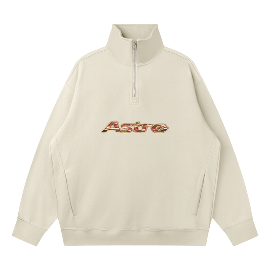 Quarter-Zip Drop Shoulder Sweatshirt